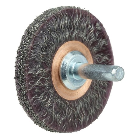 Weiler 2" Polyflex Encapsulated Wire Wheel, .0118" Steel Fill, 1/4" Stem 35305